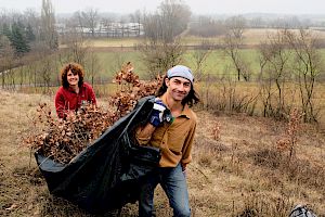 Engagierte Freiwillige am Blosenberg © LPV/J. Fischer Engagierte Freiwillige am Blosenberg